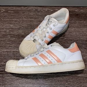Vintage Adidas Leather White Shoes Size 5